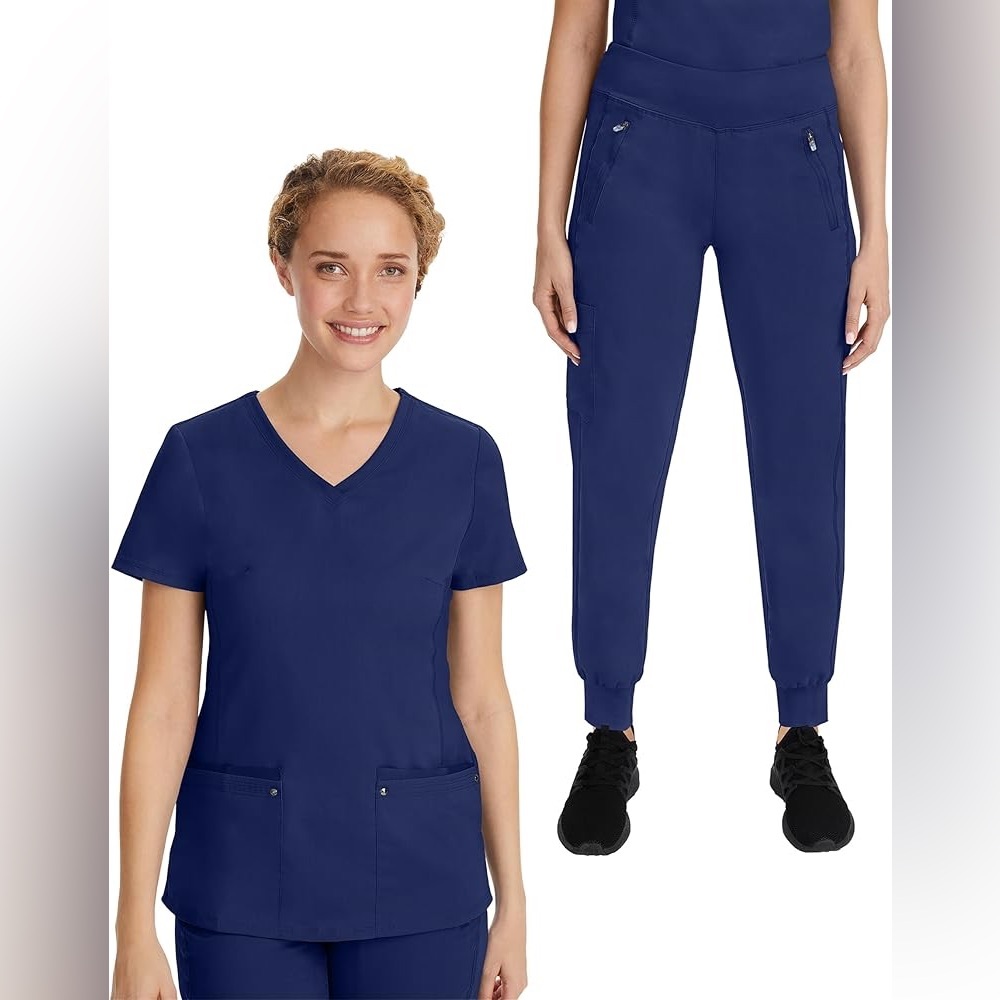 Healing Hands Navy Blue Scrub Set